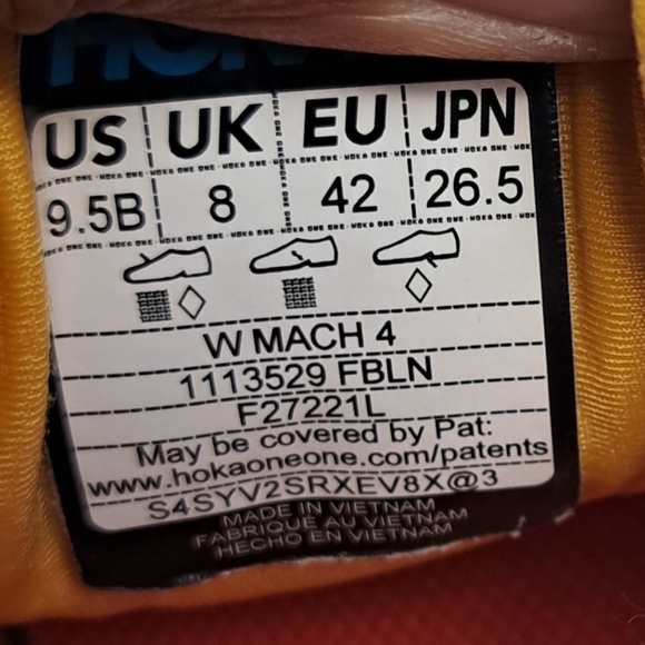 Hoka One One Mach 4 Running Shoes 1113529 FBLN Women's Size 9.5 B - Picture 6 of 9